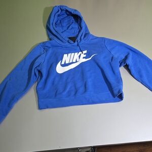 Nike Blue Hoodie Pullover Sweatshirt Classic White Swoosh